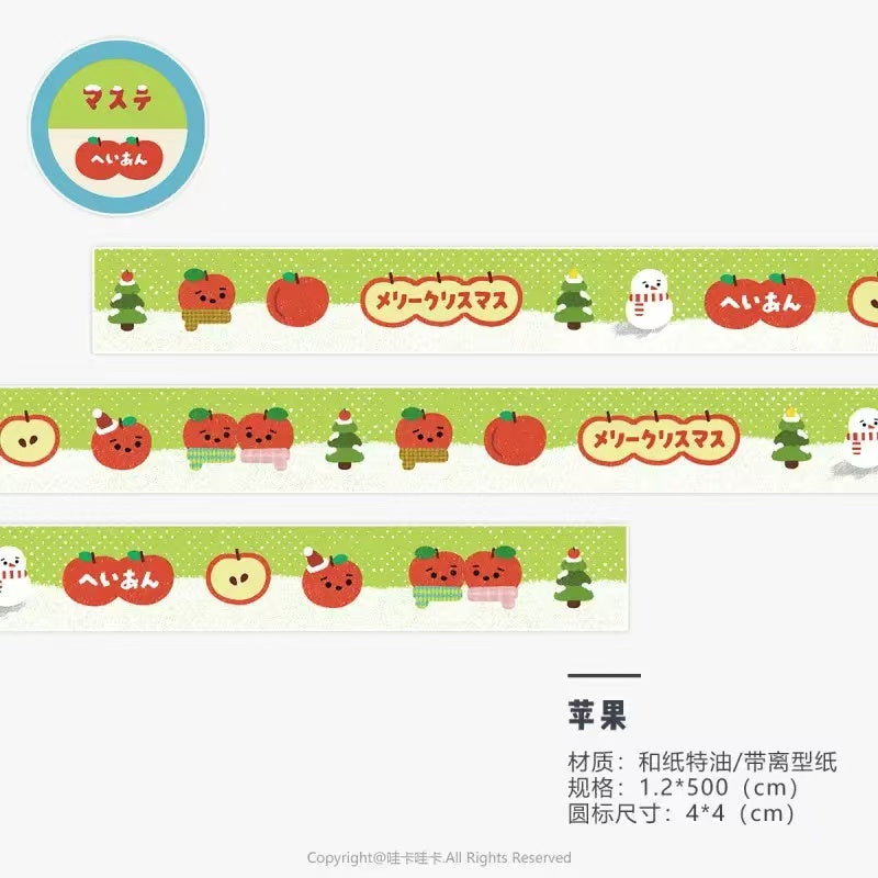 5M Japanese Retro Cartoon Food Sticker Roll