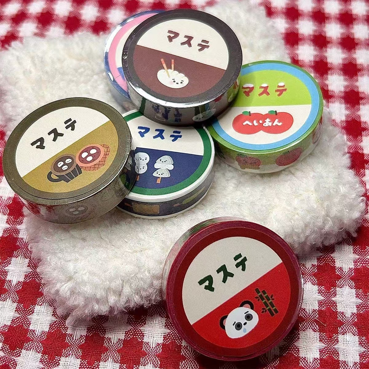 5M Japanese Retro Cartoon Food Sticker Roll