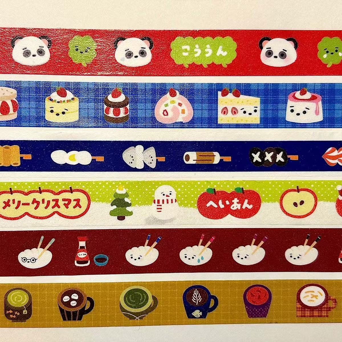 5M Japanese Retro Cartoon Food Sticker Roll