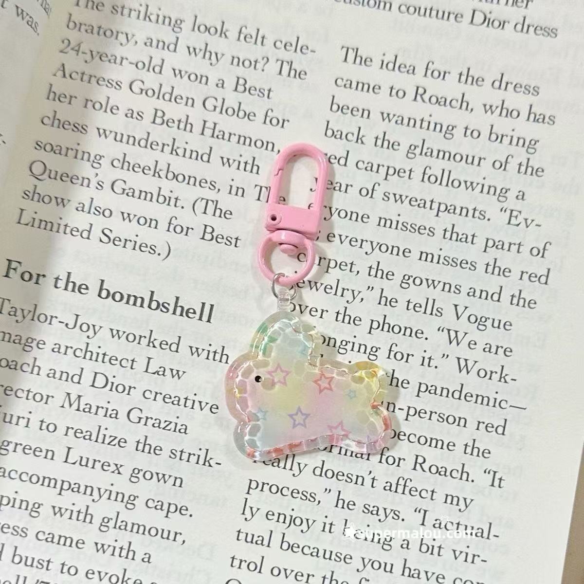 5 Styles Of Transparent Rabbit Keychains