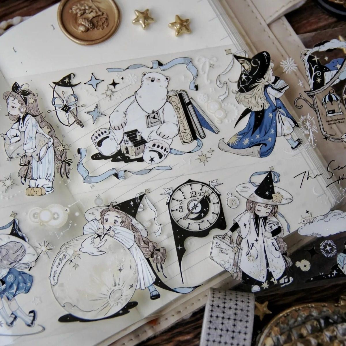 1.28M Little Witch Sticker Roll