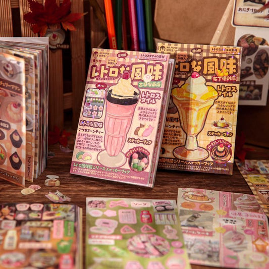 60Pages  Retro Flavor Restaurant Sticker Book