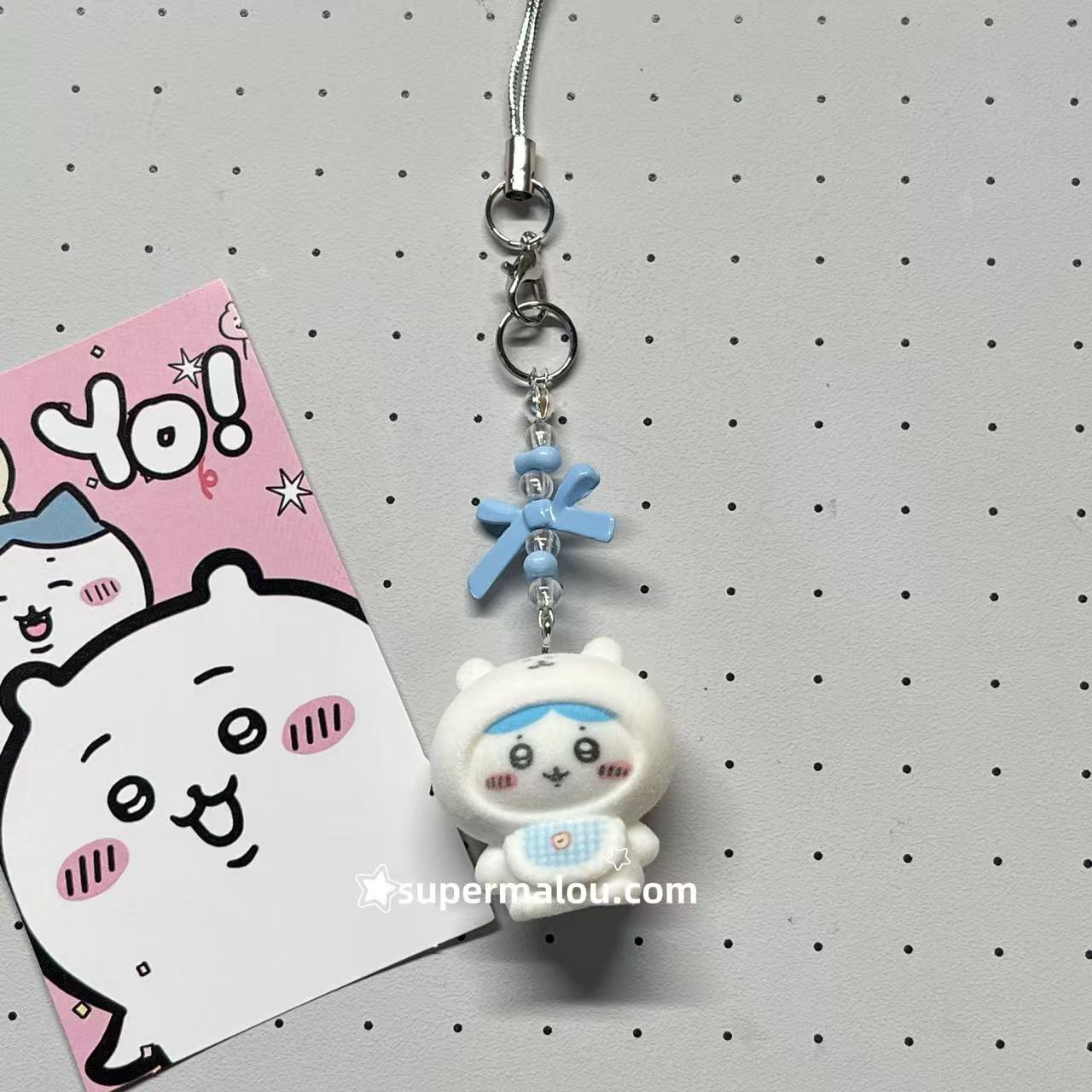 Flocking Cute Chiikawa Phone Chain