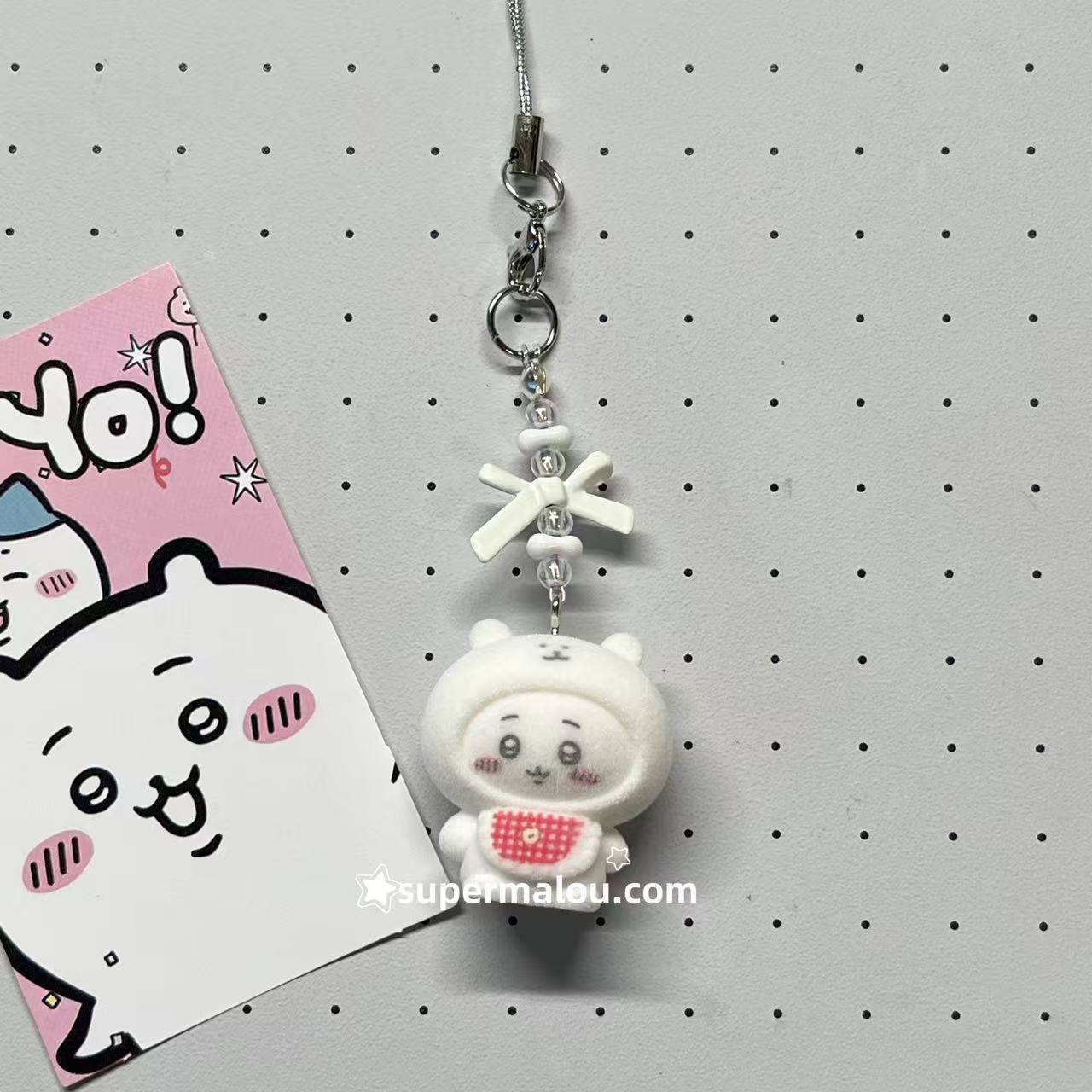 Flocking Cute Chiikawa Phone Chain