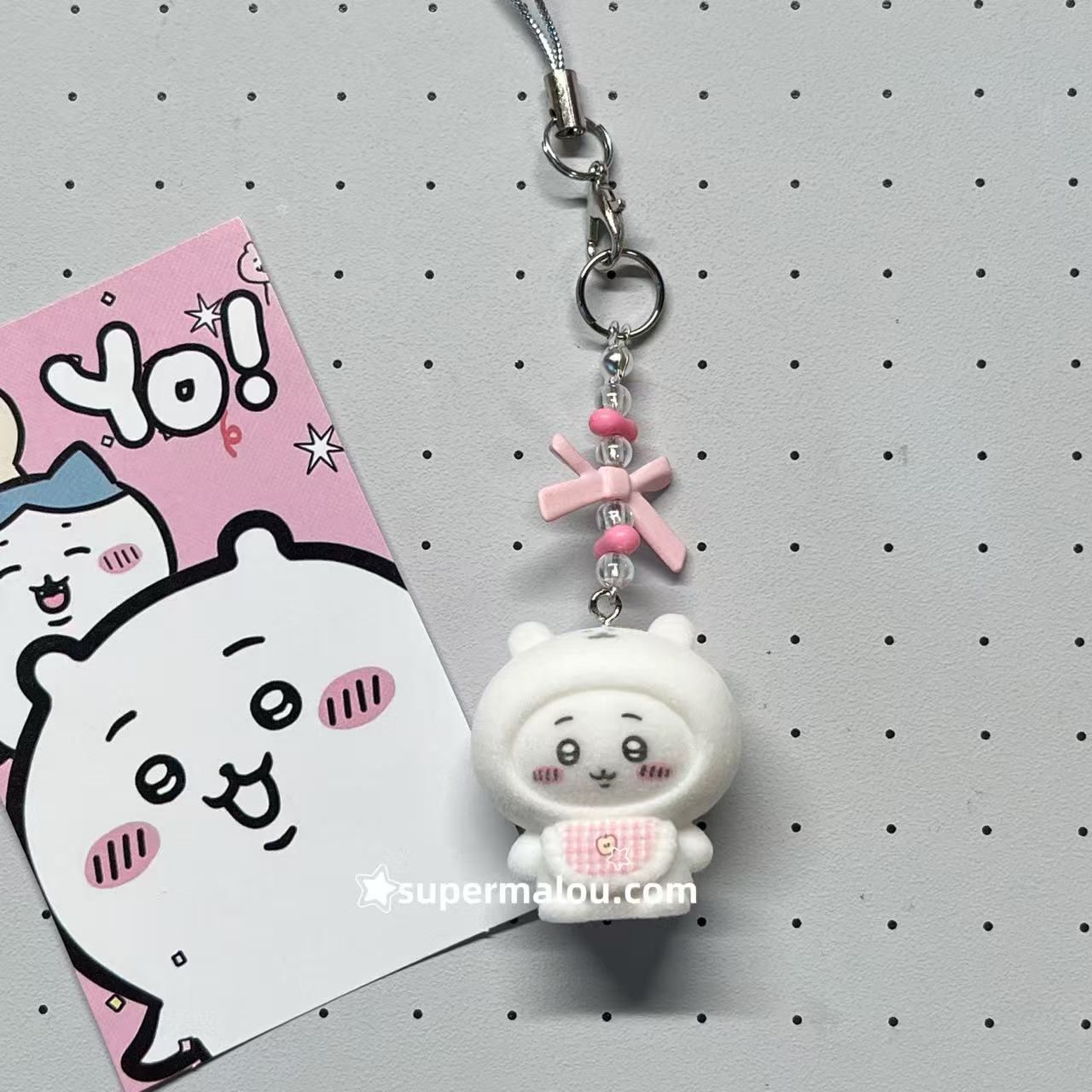 Flocking Cute Chiikawa Phone Chain