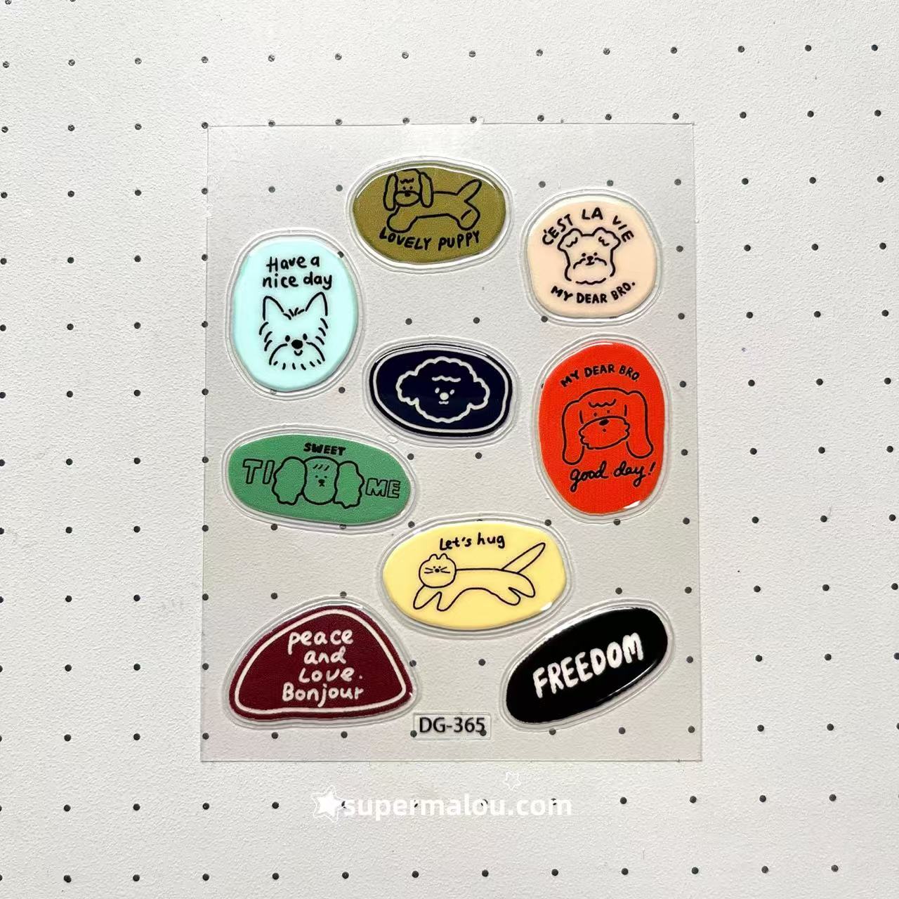 Mini Transparent Minimalist Jelly Sticker Set Of 2