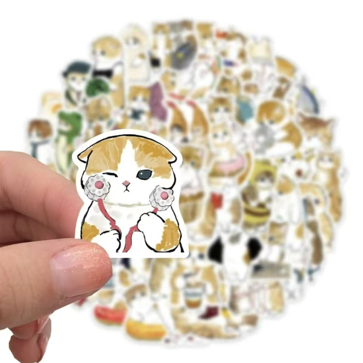 64Pcs Mofusand Waterproof Stickers