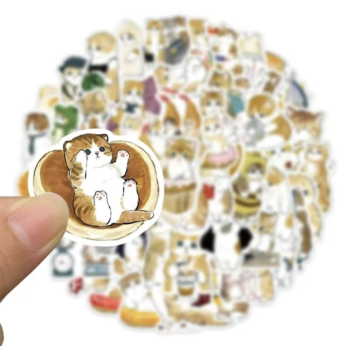 64Pcs Mofusand Waterproof Stickers