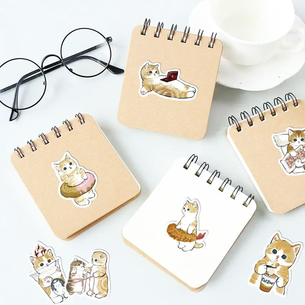 64Pcs Mofusand Waterproof Stickers