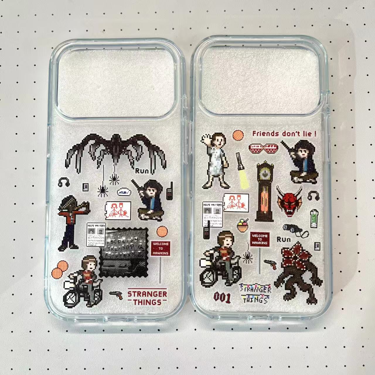 Stranger Things Handmade Sticker Phone Case (Resin Version)