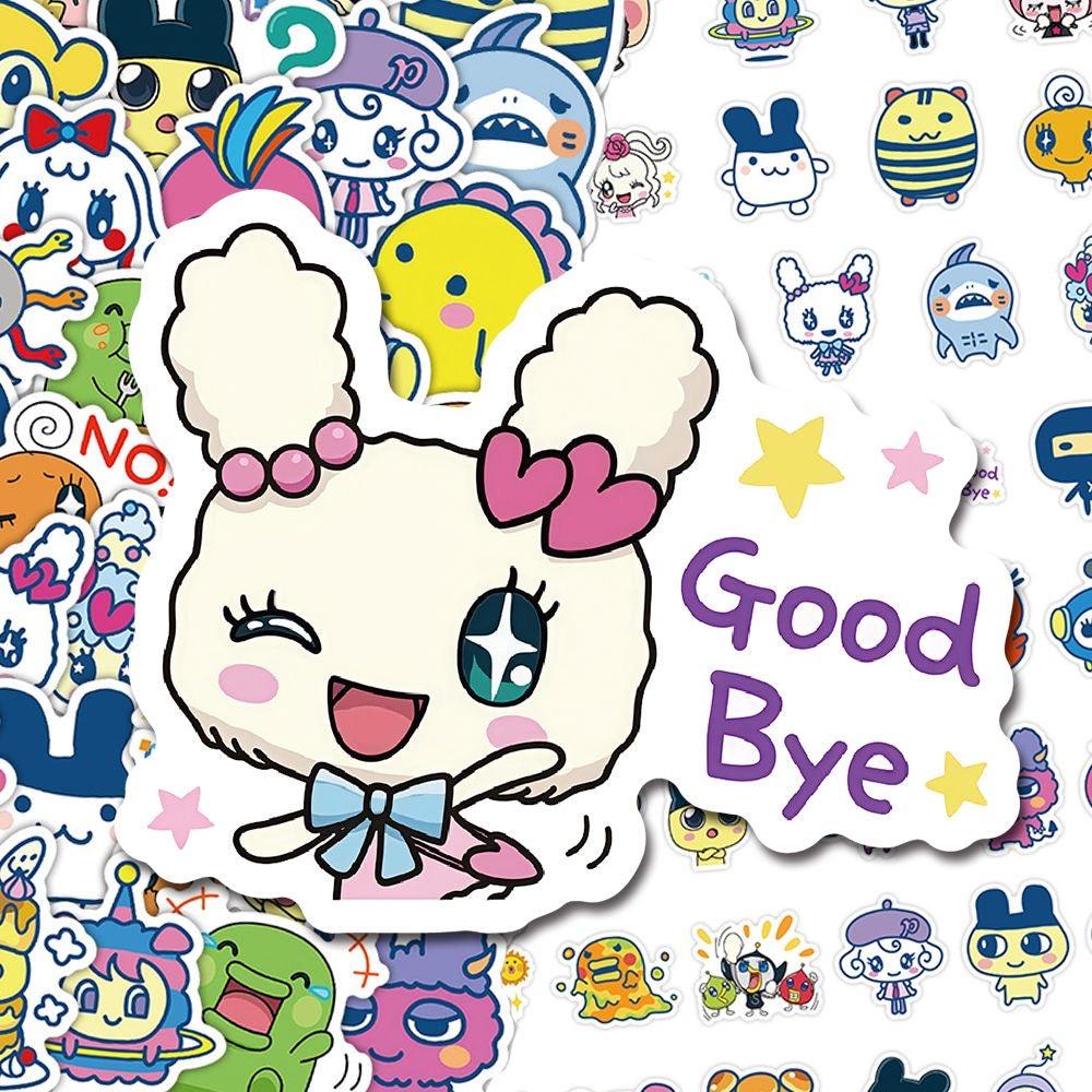 68Pcs Tamagotchi Cartoon Creative Stickers
