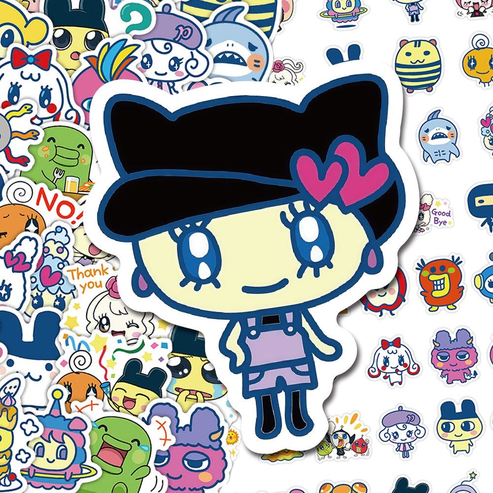 68Pcs Tamagotchi Cartoon Creative Stickers