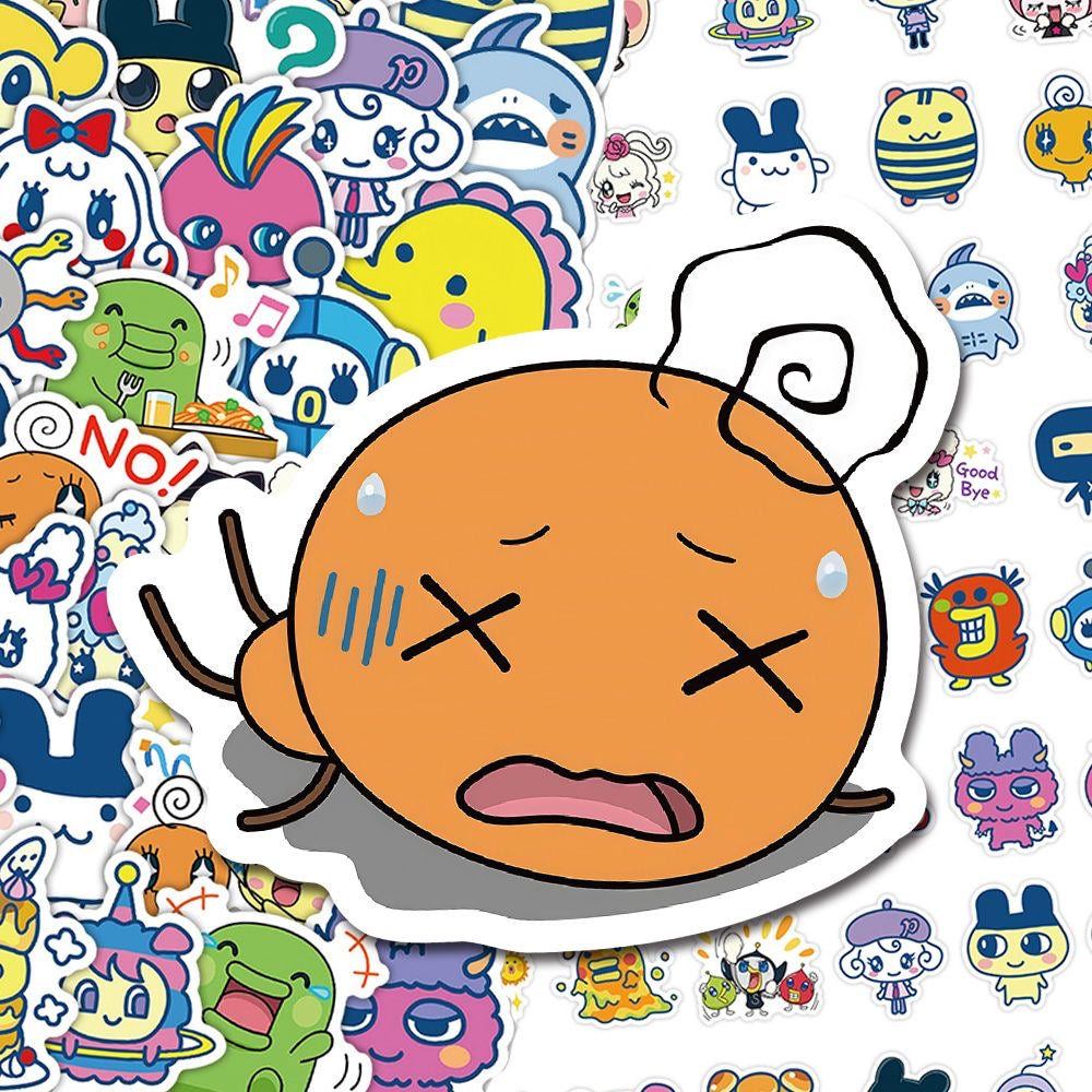 68Pcs Tamagotchi Cartoon Creative Stickers
