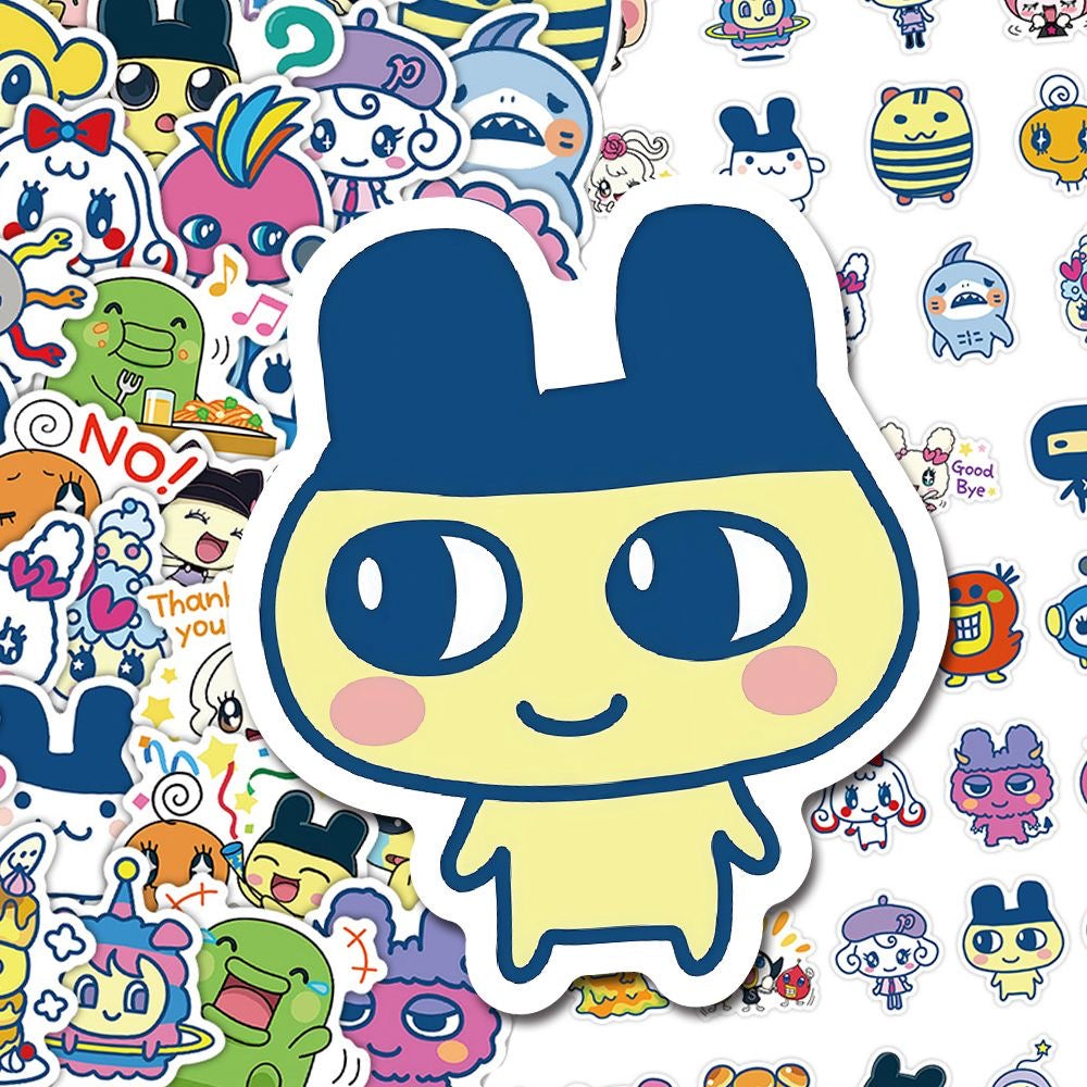 68Pcs Tamagotchi Cartoon Creative Stickers