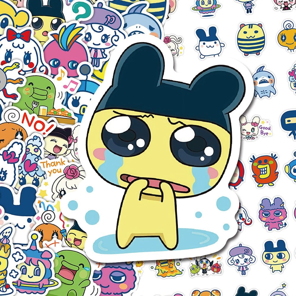 68Pcs Tamagotchi Cartoon Creative Stickers