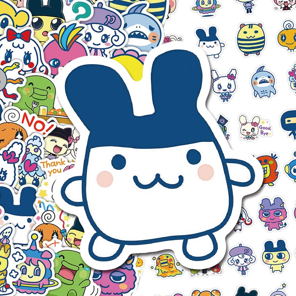 68Pcs Tamagotchi Cartoon Creative Stickers