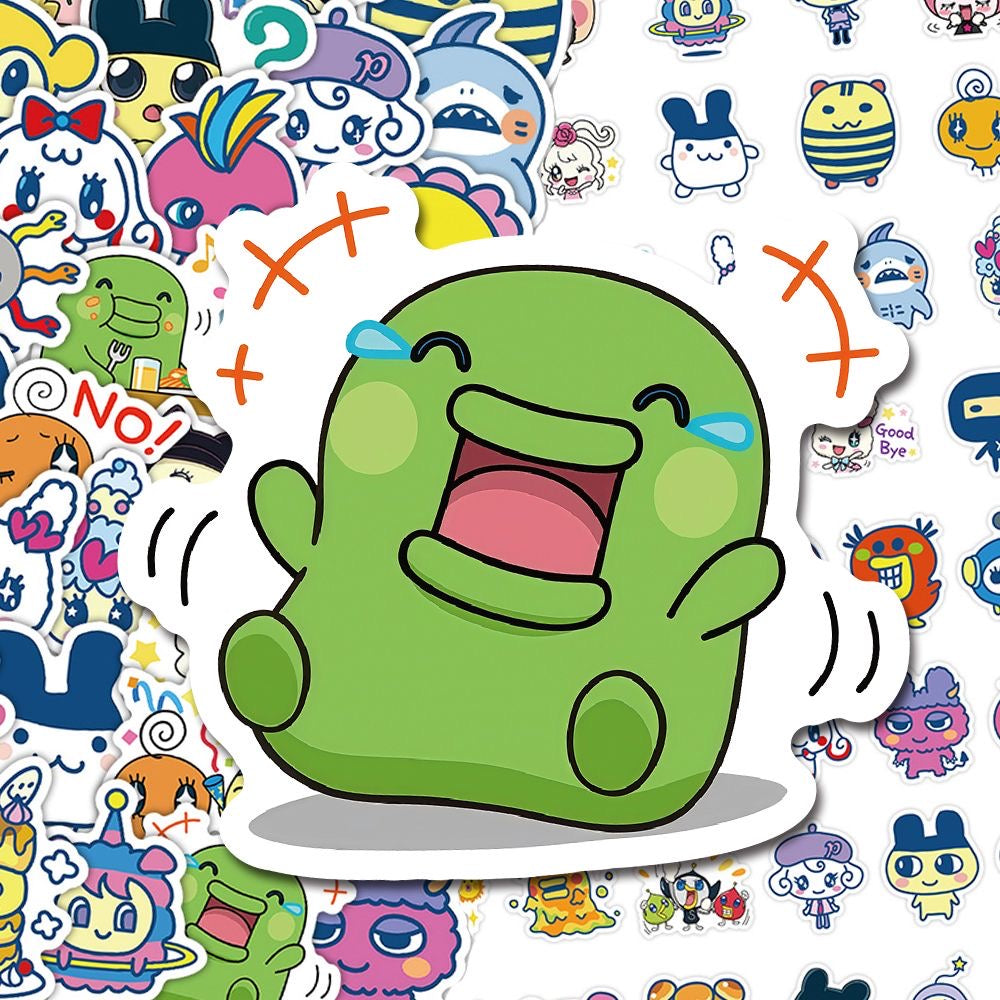 68Pcs Tamagotchi Cartoon Creative Stickers