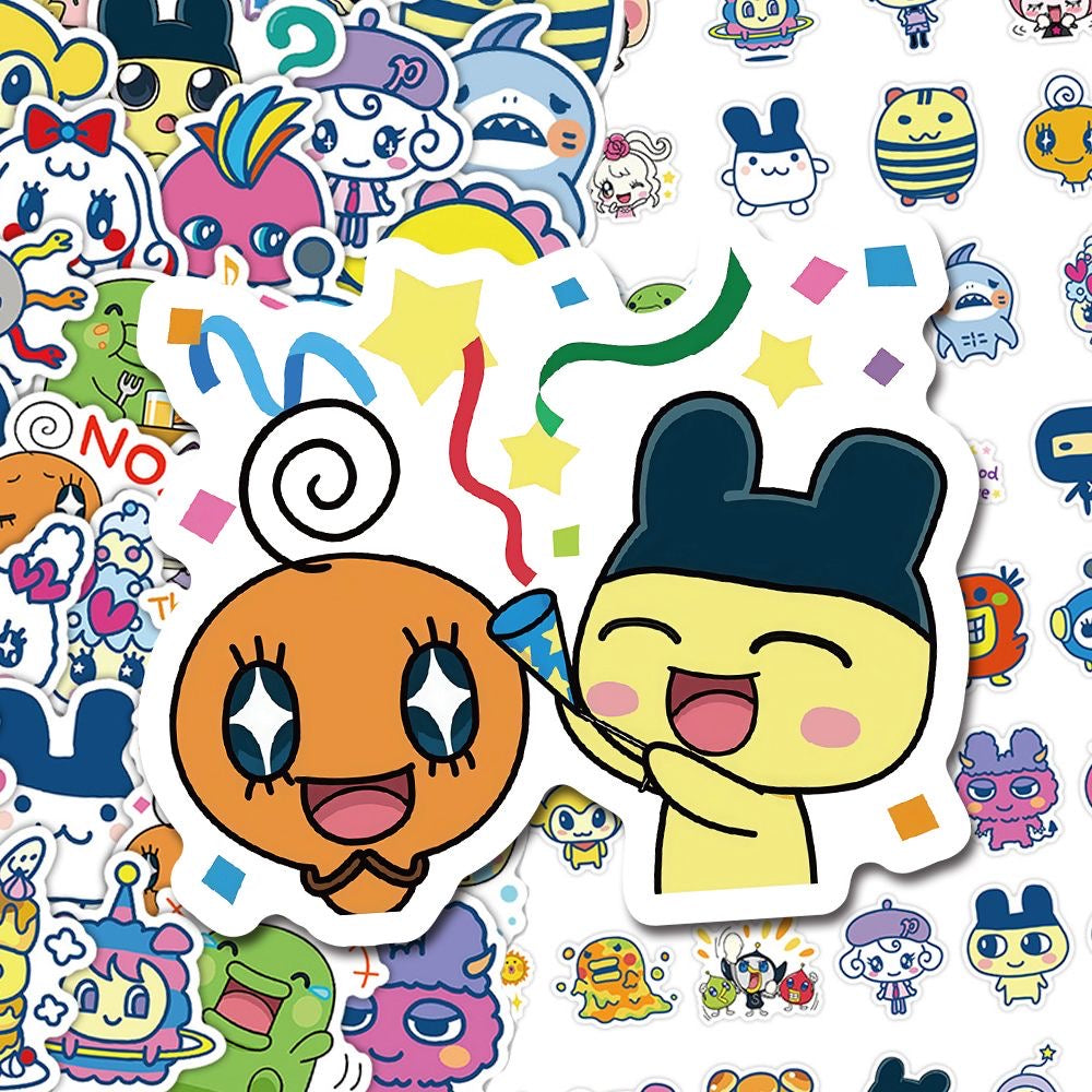 68Pcs Tamagotchi Cartoon Creative Stickers