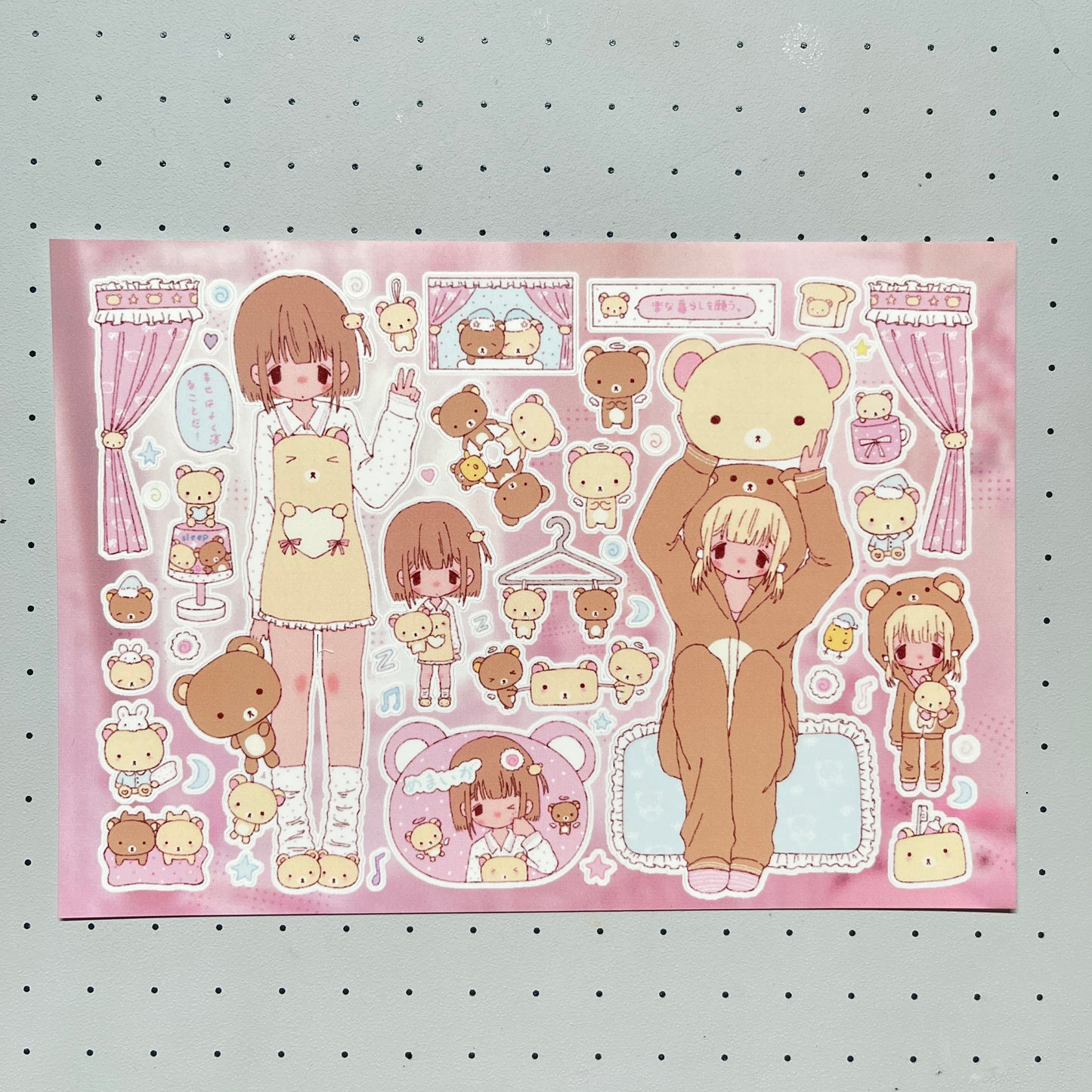 8 Sheets Vintage Rilakkuma Theme for Girls Sticker Sheets