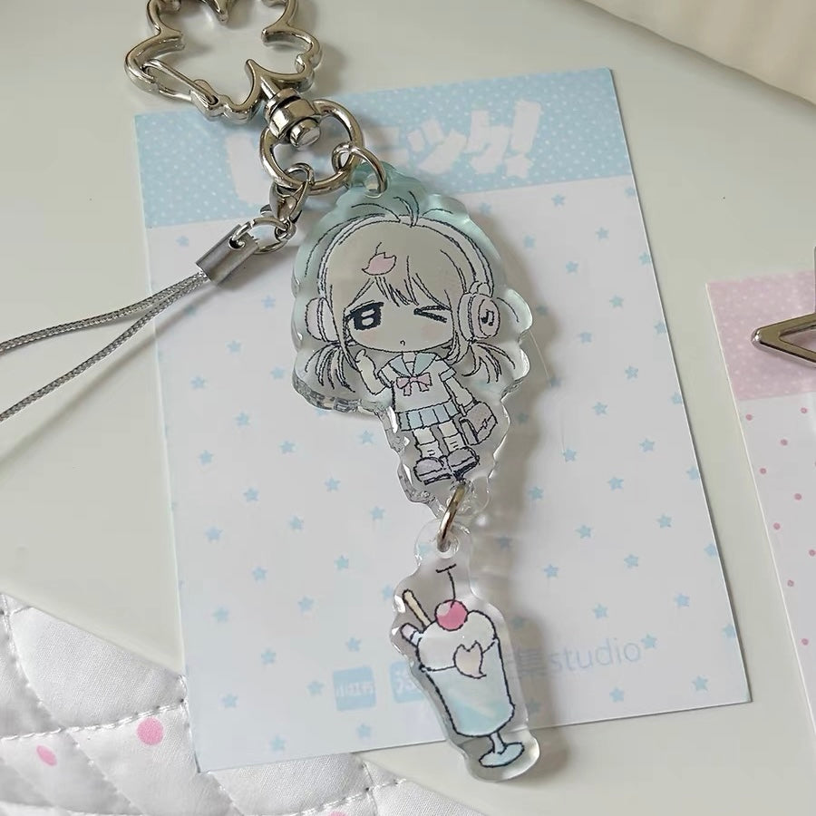 Sakura Angle Phone Chain Keychain