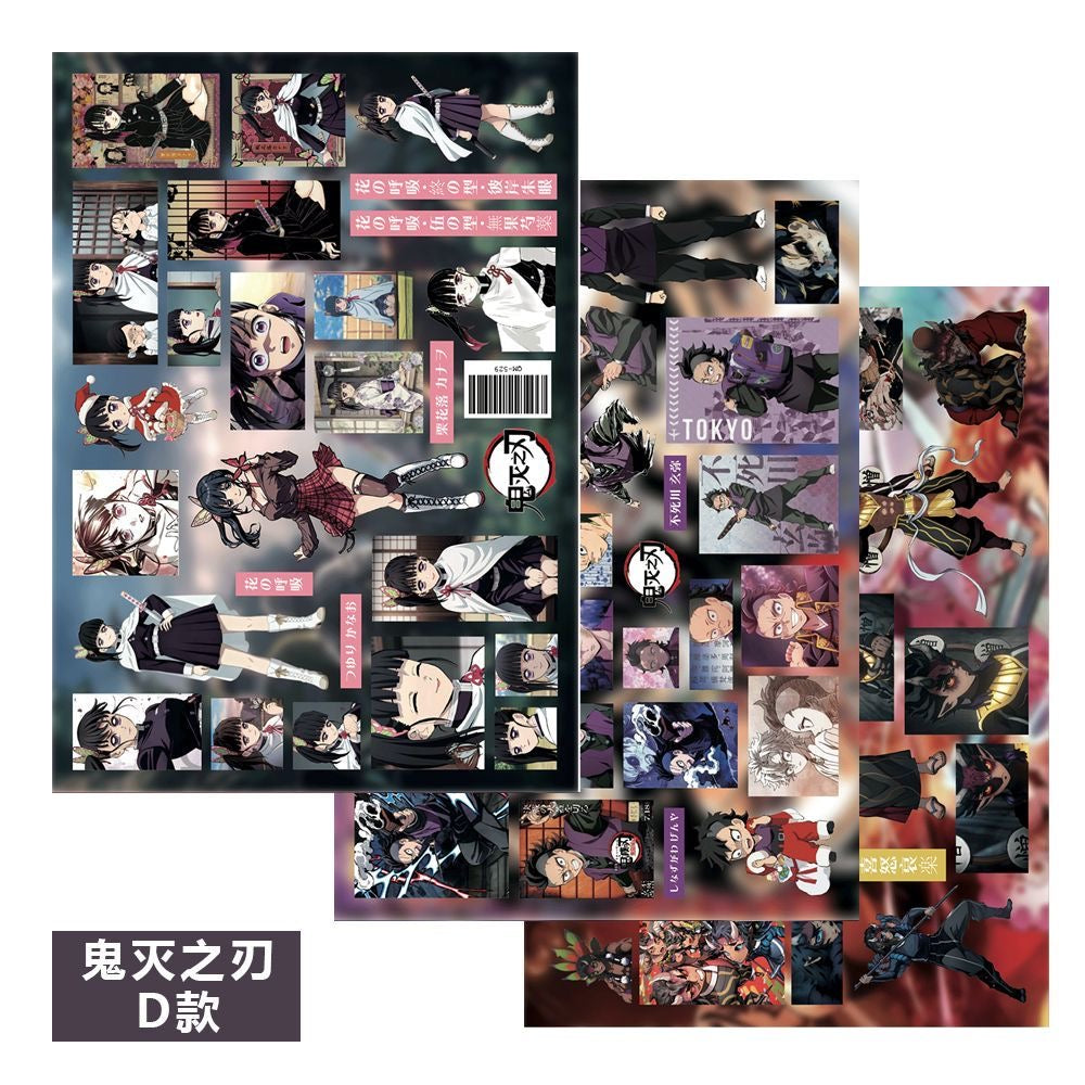 8 Sheets Demon Slayer Stickers D