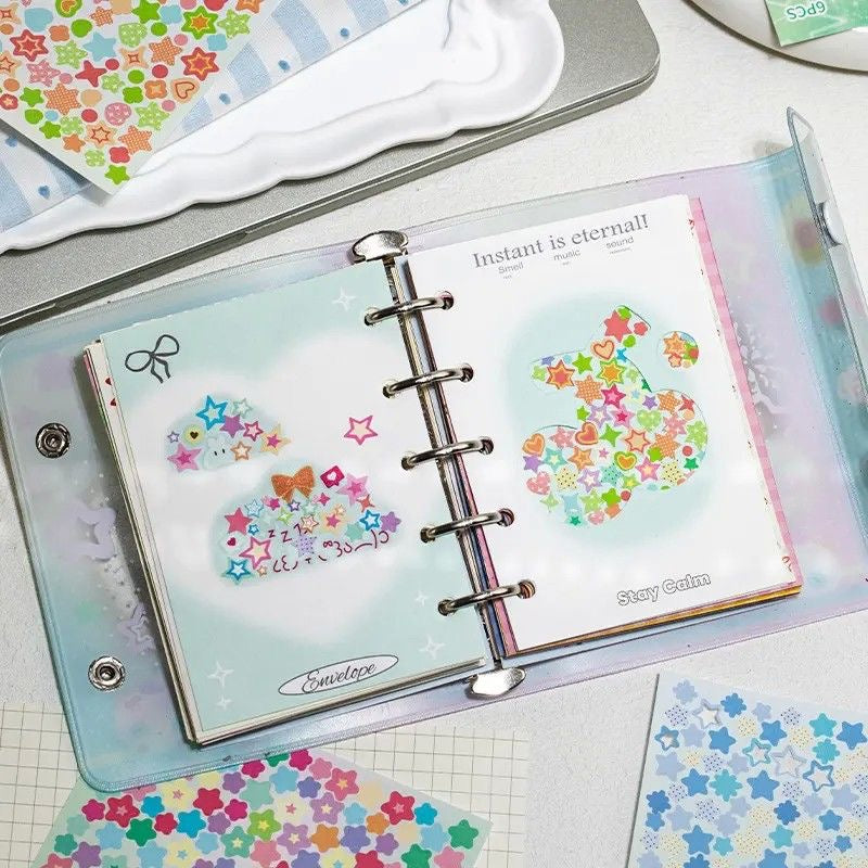 6 Sheets Star Deco Stickers