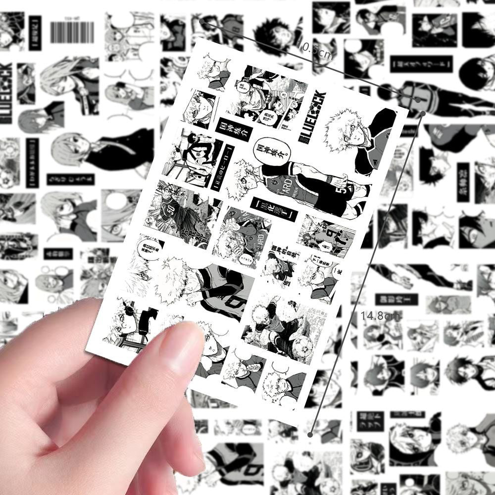 8 Sheets Blue Lock Stickers