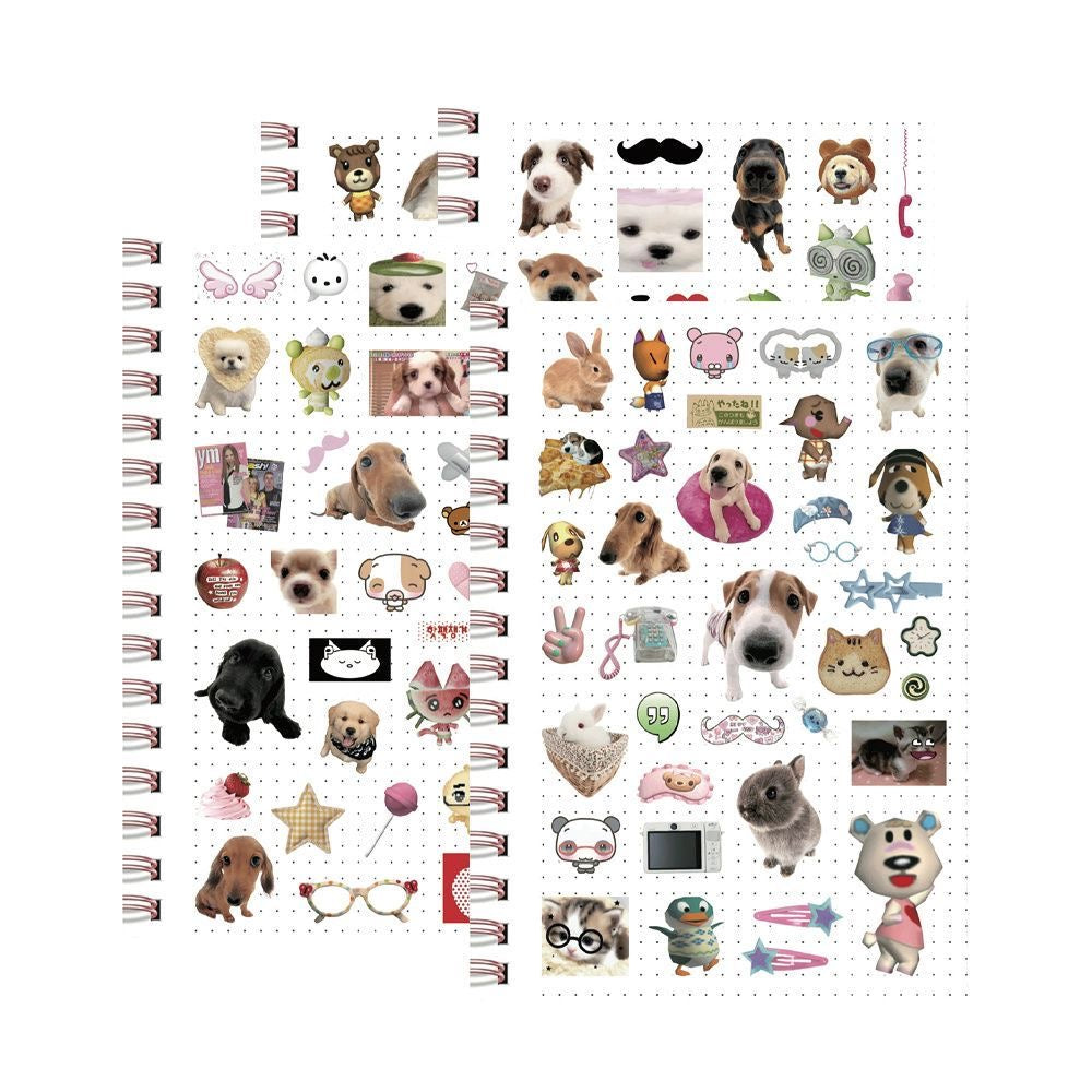8 Sheets Of Cute Pet Close-up Stickers For Diary