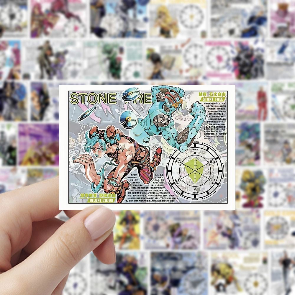 48Pcs Jojo Stand Encyclopedia Stickers