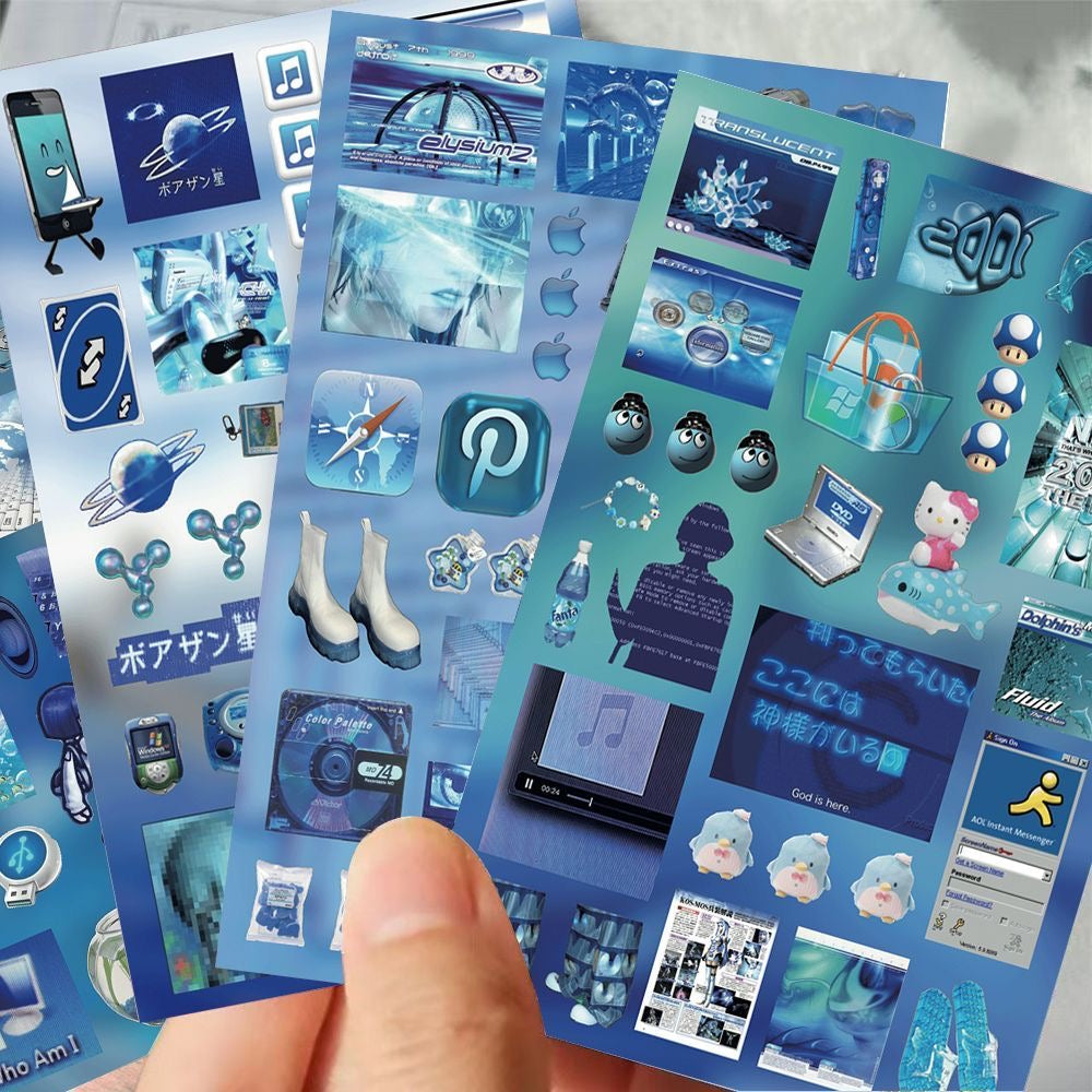 8 Sheets ‌Retro Dream Core Frutiger Aero Sticker