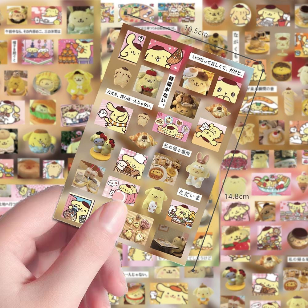 8 Sheets Pompompurin Stickers Style B