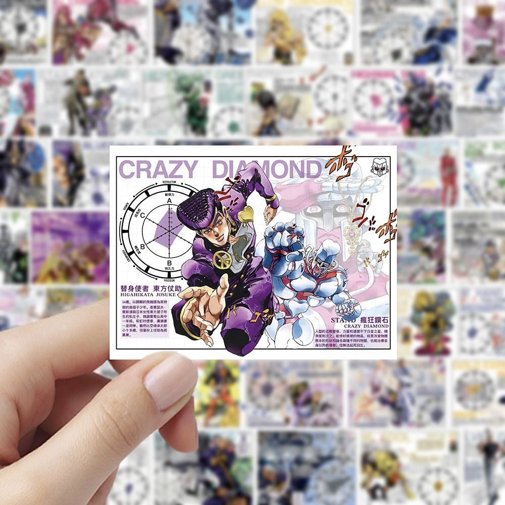 48Pcs Jojo Stand Encyclopedia Stickers