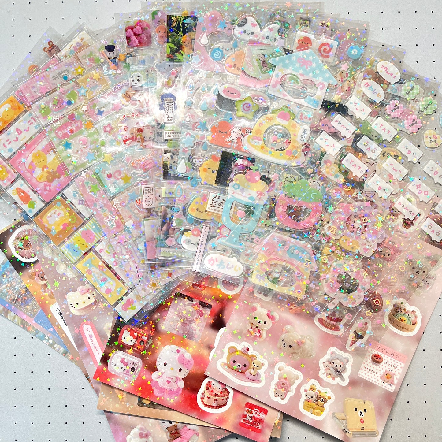 32 Sheets  Non Repeating Laser Star Stickers