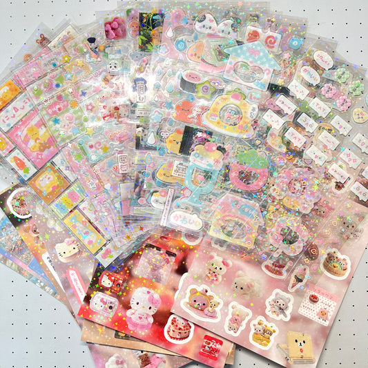 32 Sheets  Non Repeating Laser Star Stickers