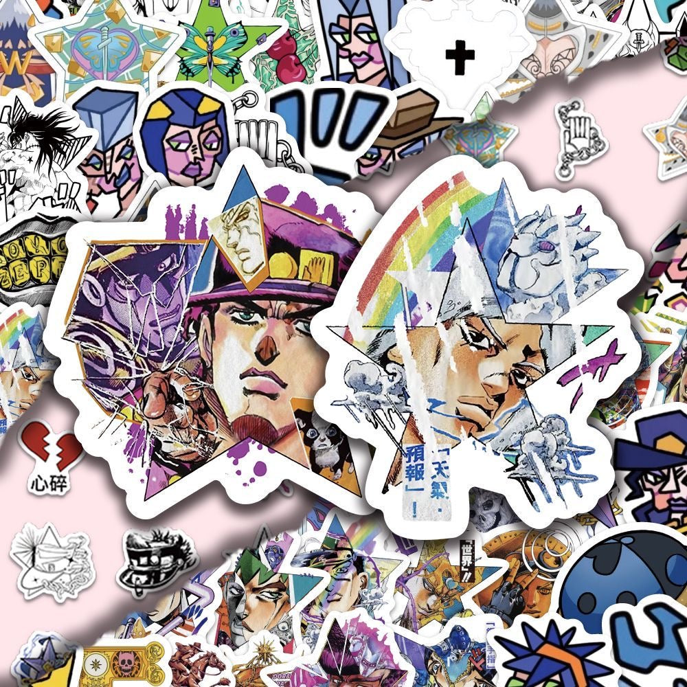 100Pcs Jojo's Bizarre Adventure Star Stickers