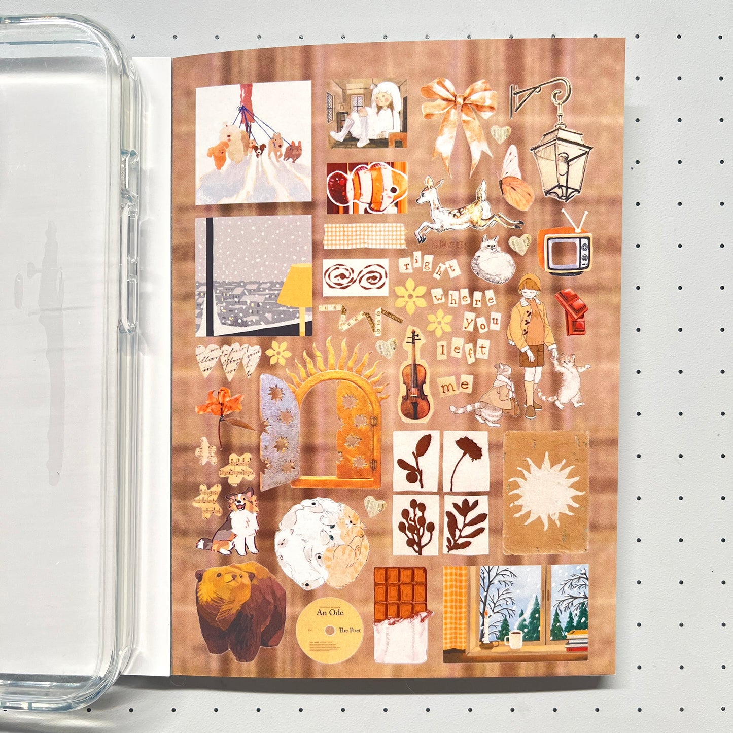 【Limited Edition 9】Steal a moment of leisure Sticker Book Handmade Sticker Phone Case