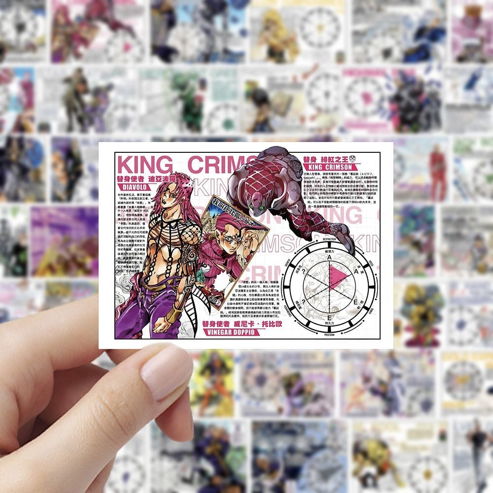48Pcs Jojo Stand Encyclopedia Stickers