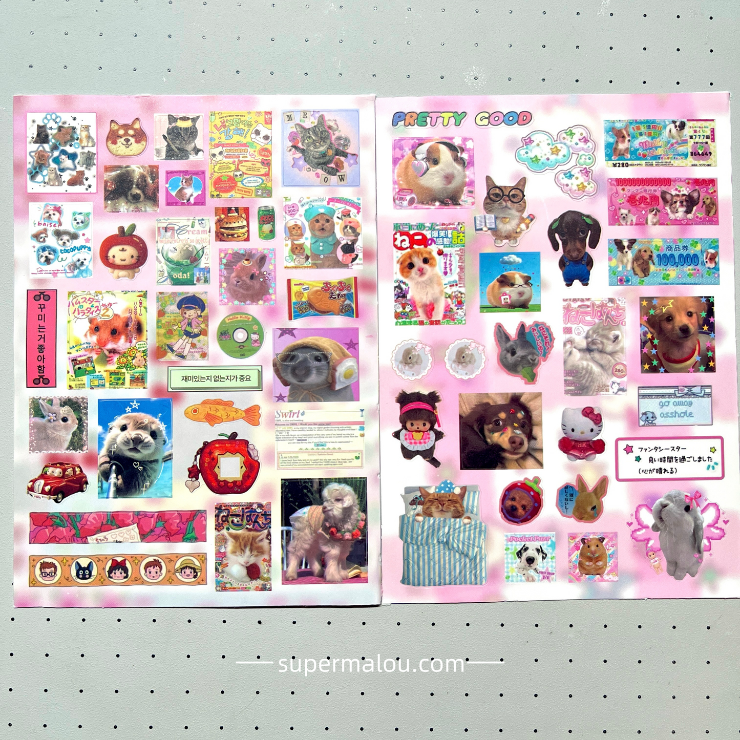 8 Sheets Retro Style Japanese Small Animals Stickers