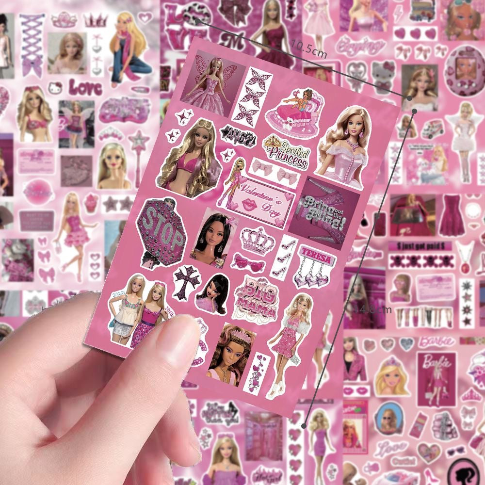 8 Sheets Barbie Stickers