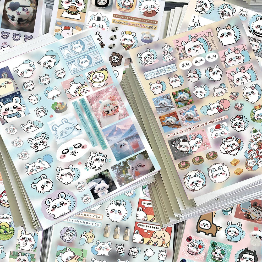 8 Sheets Chiikawa Momonga Stickers