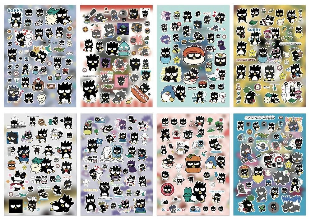 8 Sheets BADBADTZ-MARU Stickers