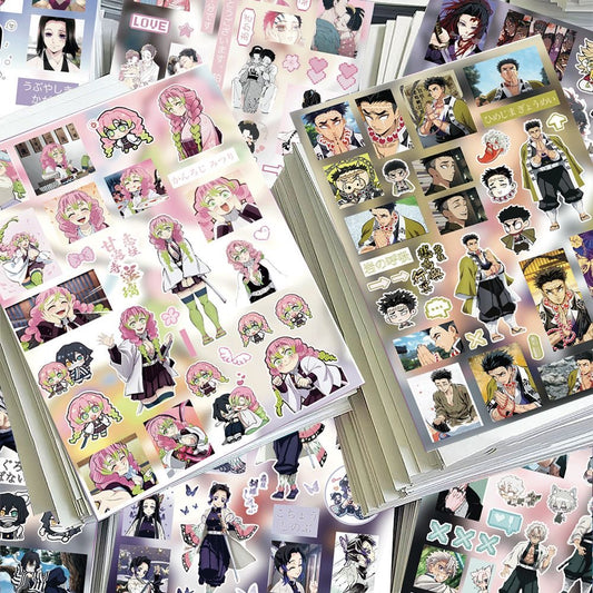 8 Sheets Demon Slayer Stickers B