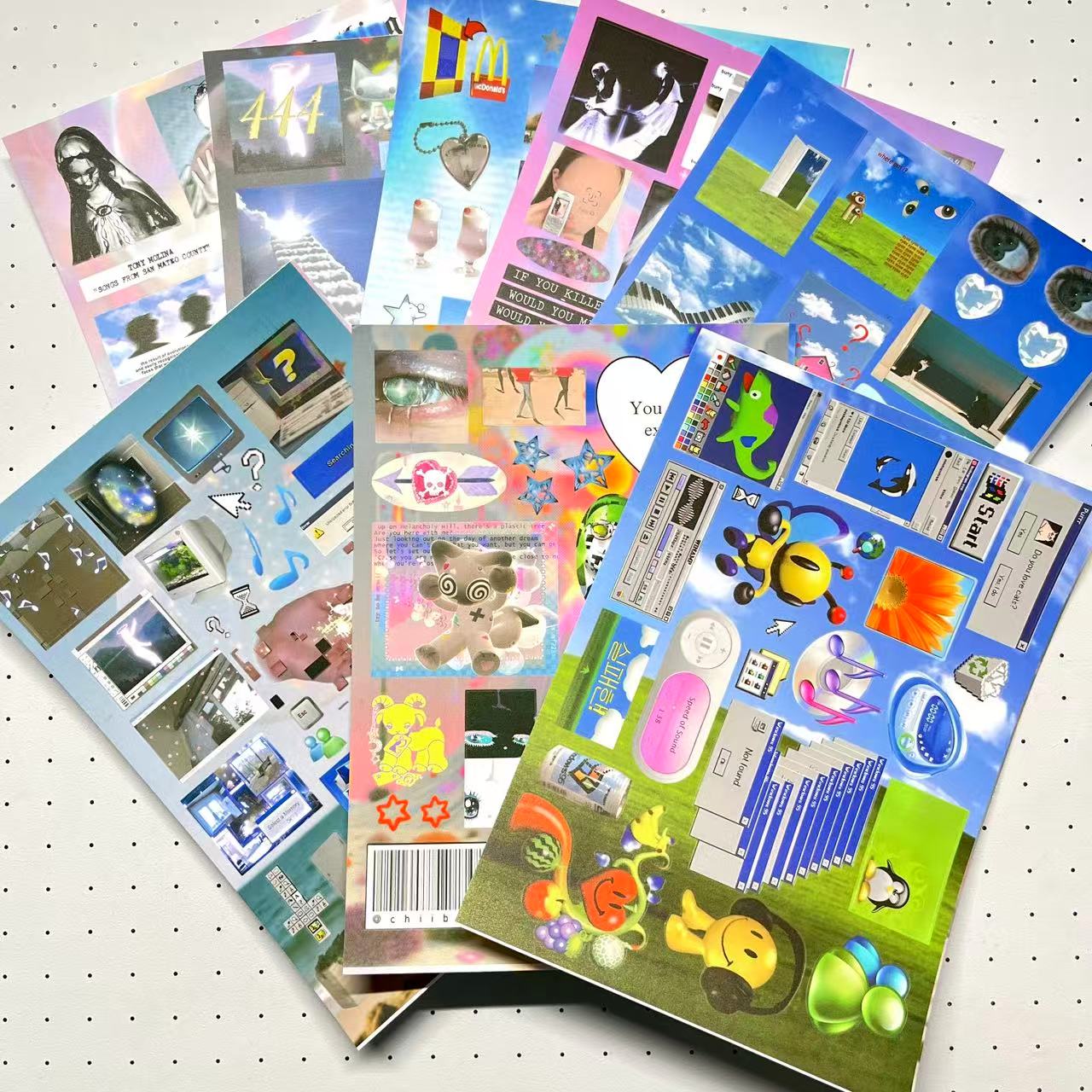 8 Sheets Frutiger-Aero Stickers
