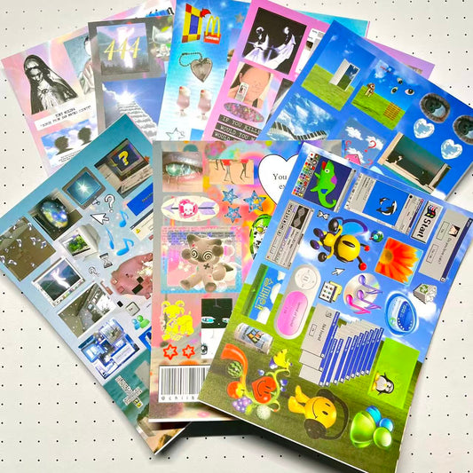 8 Sheets Frutiger-Aero Stickers