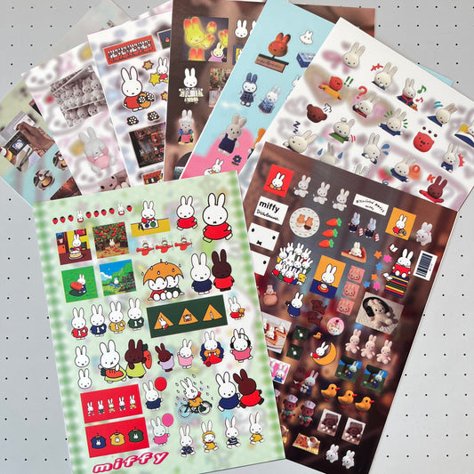 8 Sheets Miffy Stickers