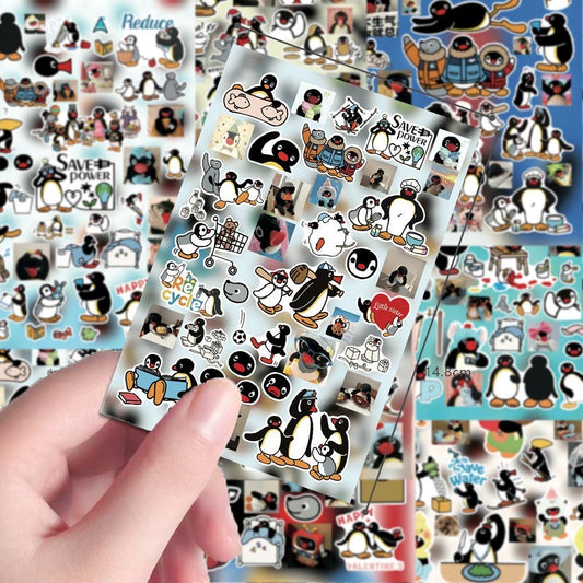 8 Sheets Pingu Stickers