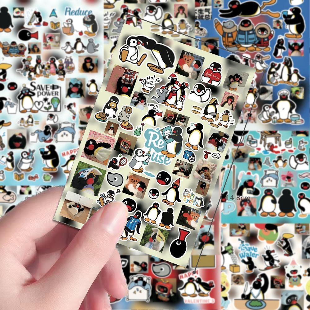 8 Sheets Pingu Stickers