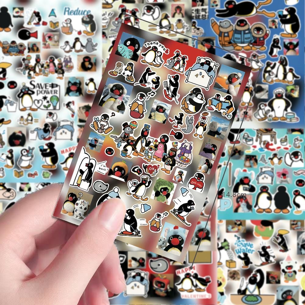 8 Sheets Pingu Stickers
