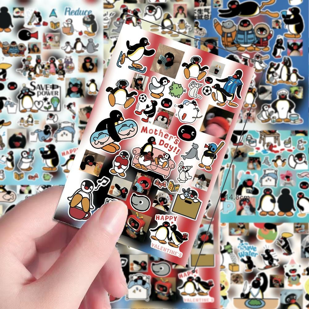 8 Sheets Pingu Stickers