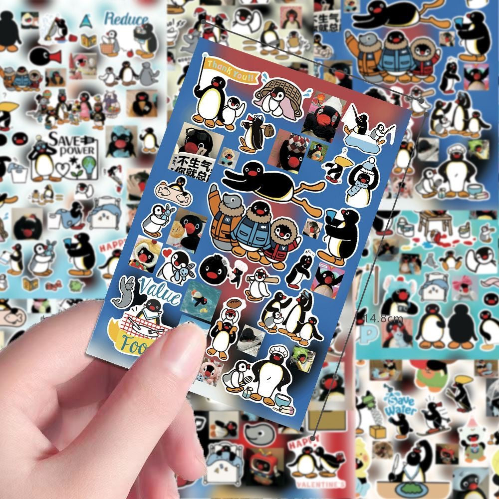 8 Sheets Pingu Stickers